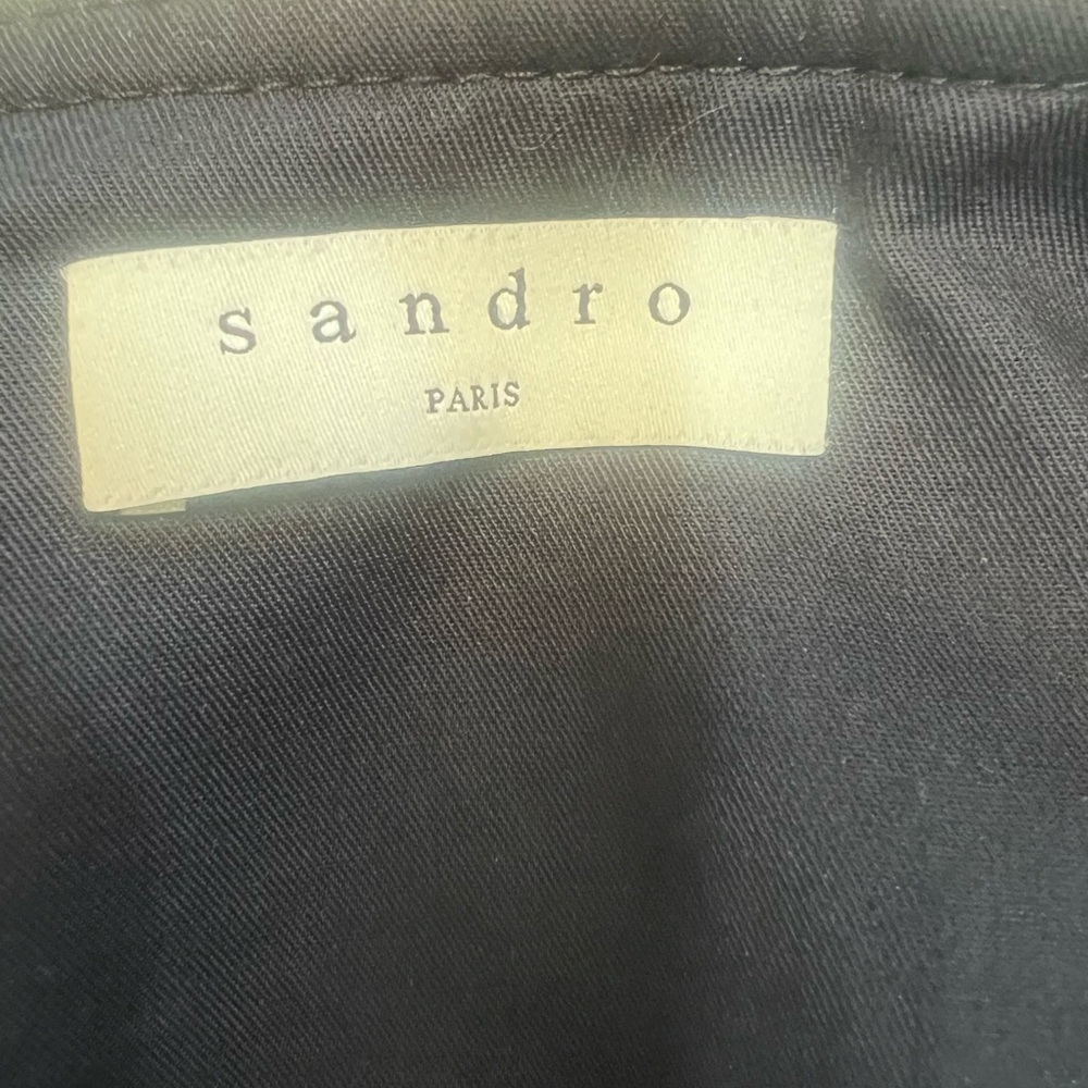 SANDRO Paris Marietha Navy Blue Tweed Mini SKIRT Preppy Old Money Academia SZ‎ 2 - Picture 7 of 12